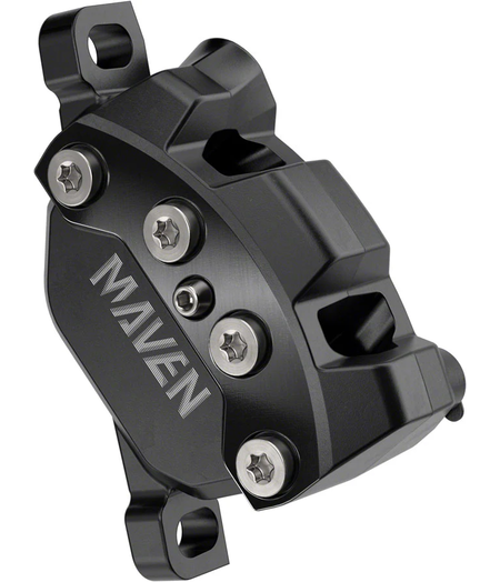 SRAM Disc Brake Maven Silver - Aluminum Lever, Stainless Hardware, Reach/Contact Adj, SwingLink, Black (Includes MMX Clamp, Bracket) (Rotor Sold Separately)A1