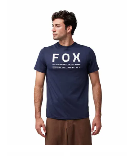 FOX Racing Apparel Mens Non Stop Short Sleeve Tech Tee Midnight Blue