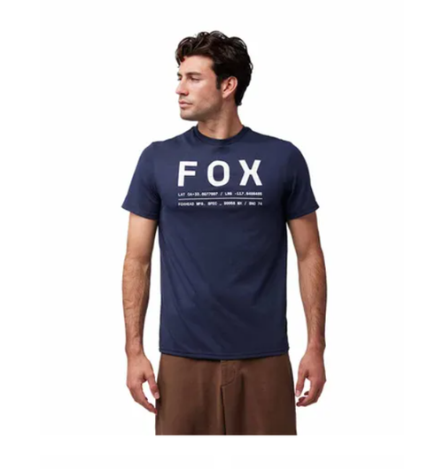 FOX Racing Apparel Mens Non Stop Short Sleeve Tech Tee Midnight Blue