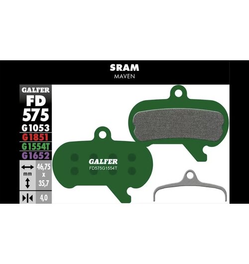 Galfer FD575 Brake Pads (G1554T Pro Compound) SRAM Maven - Pair