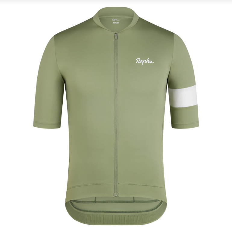Rapha Men's Core Jersey Olive Green / White - Mornington