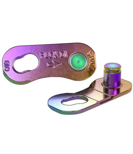 SRAM RED PowerLock Flattop Chain Connector Link - 12-Speed Road /13-Speed XPLR, Rainbow (1 pair) D1 / E1