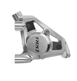 SRAM Disc Brake Caliper Assembly Red E1 AXS eTap - Flat Mount 2-Piece Front/Rear Silver, Including Brake Pads (No hose)