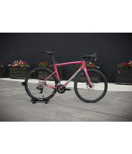 Specialized Tarmac SL8 Expert Custom Build w/ SRAM Rival AXS - Gloss Carbon / Metallic Vivid Pink Strata , Size 52cm