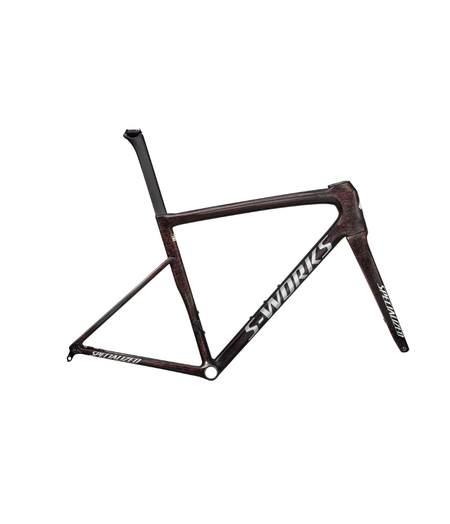 Specialized S-Works Tarmac SL8 Frameset - Gloss Carbon / Red To Gold Blurred Speckle / Metallic White Silver