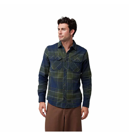 FOX Racing Apparel Traildust Long Sleeve Flannel Shirt Midnight Blue