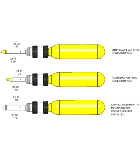 DynaPlug Tubeless Repair Kit - Air Road - Black W/ Pouch & Hose - Road Specific Smaller Plugs