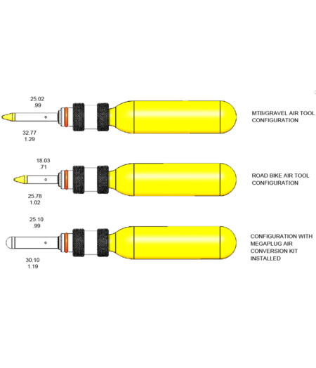 DynaPlug Tubeless Repair Kit - Air MTB - Black W/ Pouch & Hose - MTB Specific Plugs