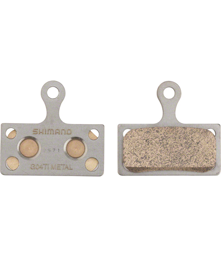 Shimano BR-M9000 G04TI-MX Disc Brake Pads and Springs - Metal Compound, Titanium Back Plate, One Pair