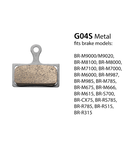 Shimano BR-M8000 G04S-MX Disc Brake Pads and Springs - Metal Compound, Stainless Steel Back Plate, One Pair
