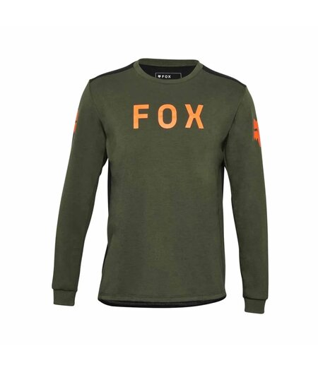 FOX Racing Apparel Youth Ranger Drirelease Aviation Long Sleeve Jersey Dark Sage Green
