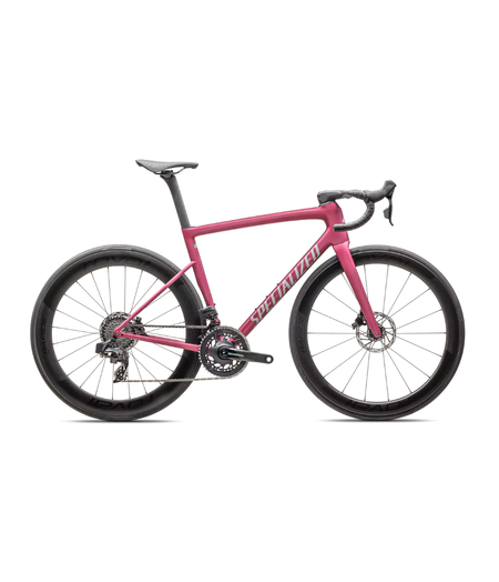 Specialized Tarmac SL8 Pro - SRAM Force AXS - Satin Pink Tint Over Silver Dust / Silver Dust