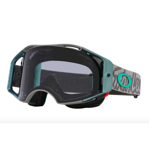 Oakley Airbrake MTB Goggle Troy Lee Designs Tactical Green w/ Light Grey Lens