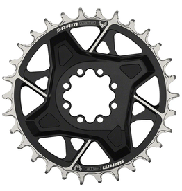 SRAM X0 Eagle T-Type Direct Mount Chainring, 12-Speed, 8-Bolt Direct Mount, 3mm Offset, Aluminum, Black, D1
