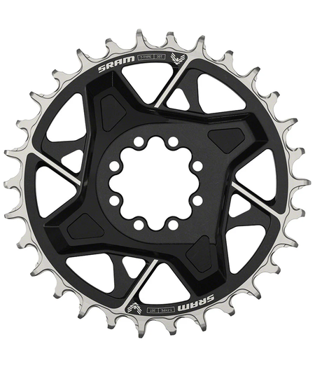 SRAM X0 Eagle T-Type Direct Mount Chainring, 12-Speed, 8-Bolt Direct Mount, 3mm Offset, Aluminum, Black, D1
