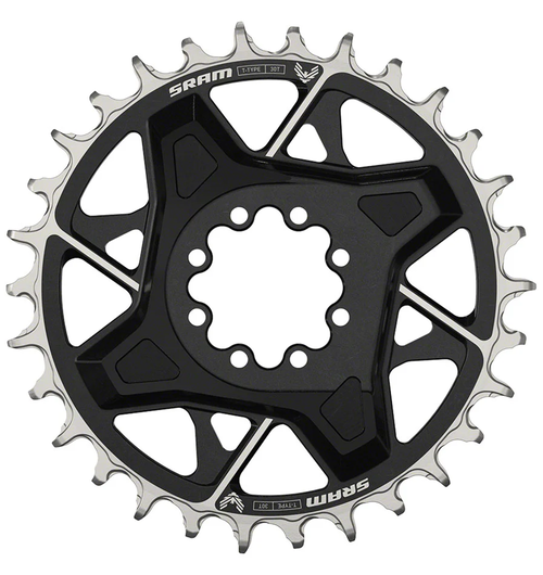 SRAM X0 Eagle T-Type Direct Mount Chainring, 12-Speed, 8-Bolt Direct Mount, 3mm Offset, Aluminum, Black, D1