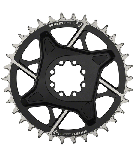 SRAM X0 Eagle T-Type Direct Mount Chainring, 12-Speed, 8-Bolt Direct Mount, 3mm Offset, Aluminum, Black, D1