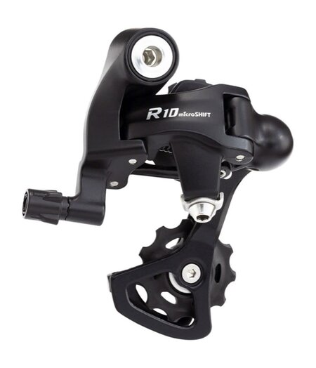 MicroSHIFT Rear Derailleur - R10 RD-R47S - 2x10 Speed - Short Cage - 11-28T (Shimano Road) BLACK