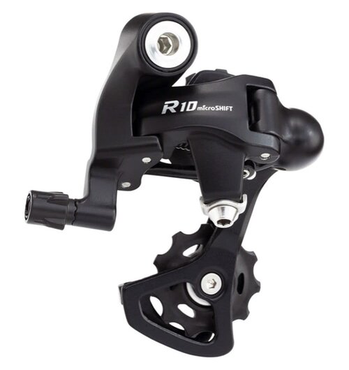 MicroSHIFT Rear Derailleur - R10 RD-R47S - 2x10 Speed - Short Cage - 11-28T (Shimano Road) BLACK
