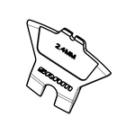 SRAM Disc Brake Pad Spacer - Guide R, RS, RSC, G2 RSC/Ultimate, Level Ultimate Stealth 4-Piston, 2.4mm (black)