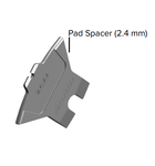 SRAM Disc Brake Pad Spacer - Guide R, RS, RSC, G2 RSC/Ultimate, Level Ultimate Stealth 4-Piston, 2.4mm (black)