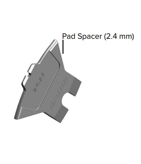 SRAM Disc Brake Pad Spacer - Guide R, RS, RSC, G2 RSC/Ultimate, Level Ultimate Stealth 4-Piston, 2.4mm (black)