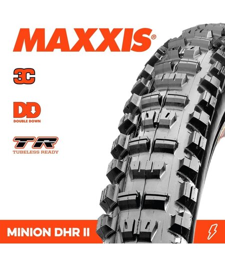Maxxis Minion DHR II - 27.5 x 2.50 3CG MaxxGrip TR DD Folding 120x2TPI