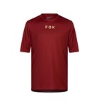 FOX Racing Apparel Mens Ranger Short Sleeve Jersey Wordmark Rust