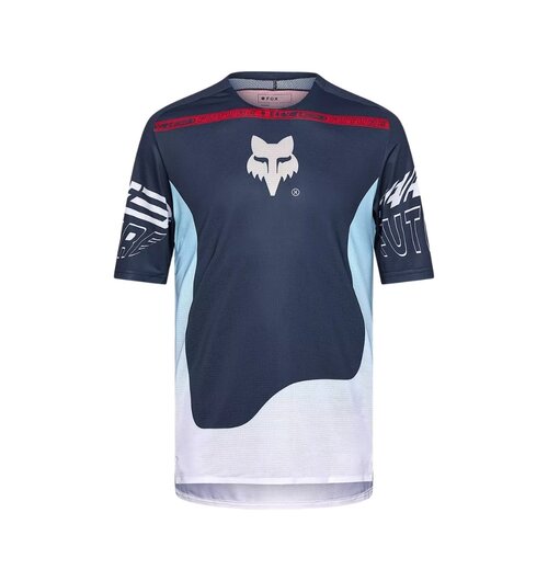 FOX Racing Apparel Mens Flexair Short Sleeve Jersey Elevated Midnight Blue