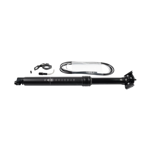 TranzX Seatpost Tranz-X, 30.9mm Dropper-Post, 120mm Travel, Internal Routing, 400mm Total Length, 0mm Offset, w/ Remote & Cable Kit