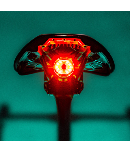 Lezyne Saddle Ai Alert 250+ Lumens Rear Light - Bike Light w/ Smart Brake-Sensing Tech