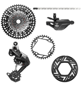 SRAM Eagle 90 Mechanical T-Type eMTB Groupset BCD (Rear Der, Single Click Trigger Shifter w/Clamp, 104 BCD 34T Chainring w/Guard, NO Cranks)