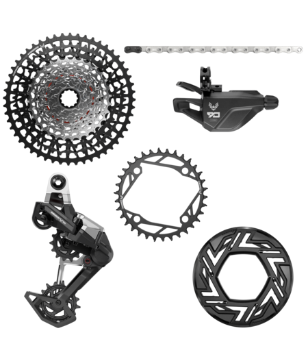 SRAM Eagle 90 Mechanical T-Type eMTB Groupset BCD (Rear Der, Single Click Trigger Shifter w/Clamp, 104 BCD 34T Chainring w/Guard, NO Cranks)