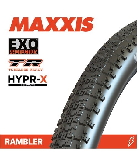 Maxxis Rambler 700 x 45mm (new for 2025) HYPR-X EXO TR Folding 120TPI