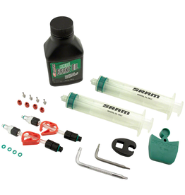 SRAM Standard Mineral Oil Bleed Kit V2 (Includes 2 Standard Syringes, M4 Fittings, Bleed Blocks, Torx Tool,  Crowfoot, Bleeding Edge Fitting, Maxima Mineral Oil) - DB8 / Maven / Motive