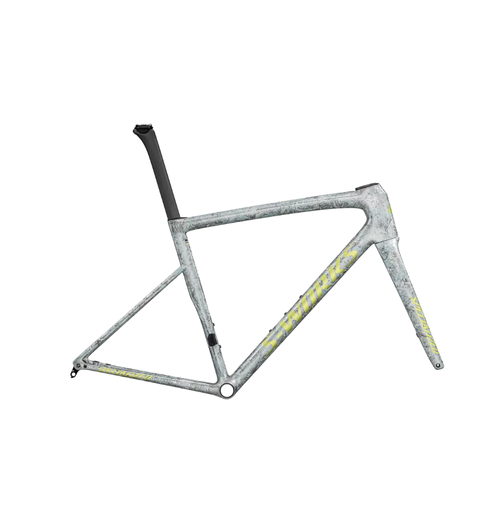 Specialized S-Works Tarmac SL8 Frameset Satin Liquid Silver / Multi-Color Dry Impasto / Gloss Team Yellow Tint