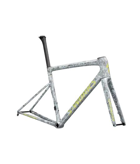 Specialized S-Works Tarmac SL8 Frameset Satin Liquid Silver / Multi-Color Dry Impasto / Gloss Team Yellow Tint