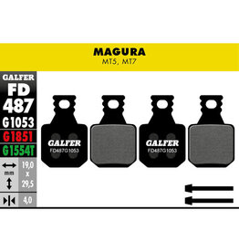 Galfer FD487 Brake Pads ( G1053 Standard Compound) Magura MT5, MT7 - Pair