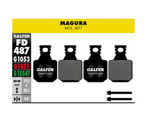 FD487 Brake Pads ( G1053 Standard Compound) Magura MT5, MT7 - Pair