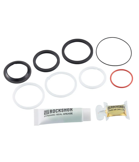 RockShox 50 Hour Service Kit (includes Air Can Seals, Piston Seal, Glide Rings, Grease/Oil) - Thru-Shaft C1+(2021), Nude / Bold C1+ 2022+, Deluxe / Super Deluxe/ FA C1+(2023+)