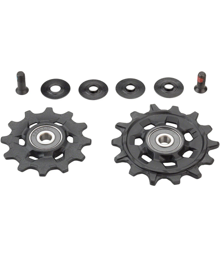 SRAM Rear Derailleur Pulley Kit GX Eagle / Apex Eagle (includes 12T Upper and 14T Lower Pulley, 12.5mm and 14mm Pulley Bolts)