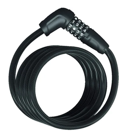 Abus Spiral Cable Lock Combo Numero 5510C/180cm x 10mm + SCMU Bracket, Black - Level 3