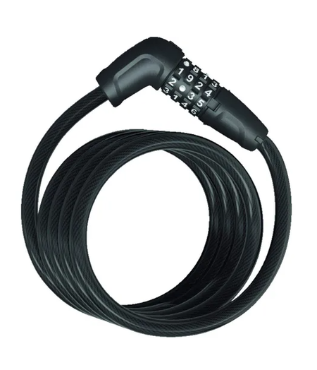 Abus Spiral Cable Lock Combo Numero 5510C/180cm x 10mm + SCMU Bracket, Black - Level 3