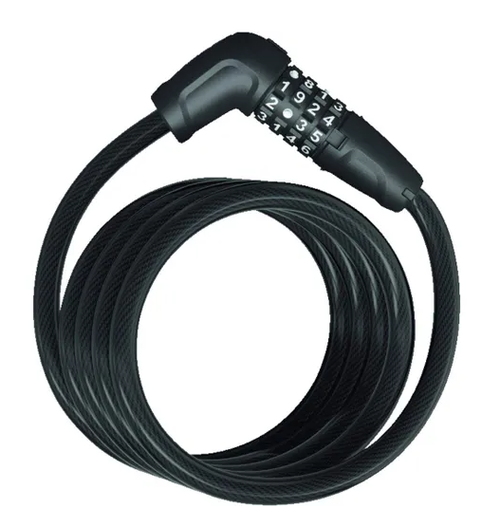 Abus Spiral Cable Lock Combo Numero 5510C/180cm x 10mm + SCMU Bracket, Black - Level 3