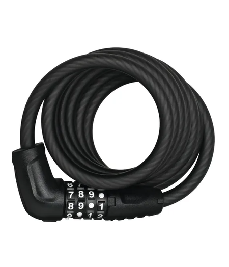 Abus Spiral Cable Lock Combo Numero 5510C/180cm x 10mm + SCMU Bracket, Black - Level 3