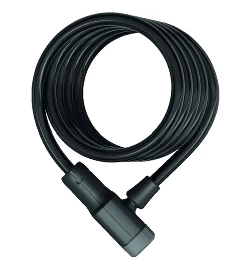 Abus Primo Spiral Cable Key Lock 5510K/180cm x 10mm + SCMU Bracket, Black - Level 3