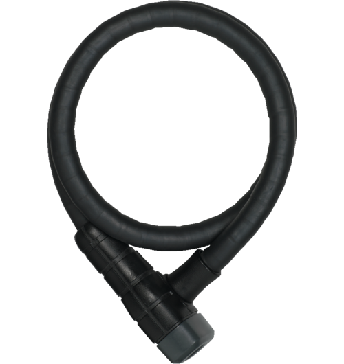 Abus Steel-O-Flex Microflex Cable Key Lock 6615K/85cm x 15mm + SCMU Bracket, Black - Level 5
