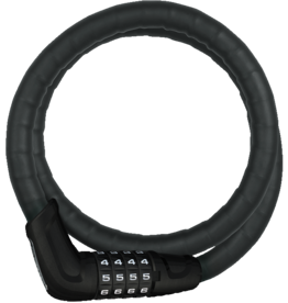 Abus Steel-O-Flex Tresorflex Cable Combo Lock 6615C/85cm x 15mm + SCMU Bracket, Black - Level 5