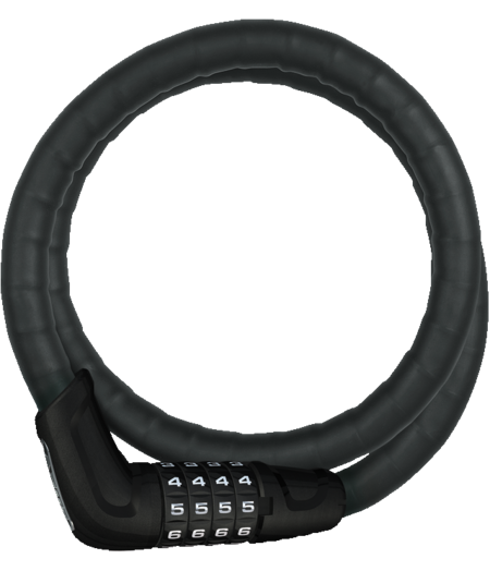 Abus Steel-O-Flex Tresorflex Cable Combo Lock 6615C/85cm x 15mm + SCMU Bracket, Black - Level 5