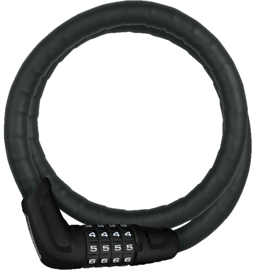 Abus Steel-O-Flex Tresorflex Cable Combo Lock 6615C/85cm x 15mm + SCMU Bracket, Black - Level 5